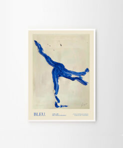 Kartka Bleu z grafiką autorstwa Lucrecii Rey Caro, format A5