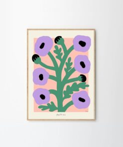 Druk artystyczny Purple Poppies / Madelen Möllard
