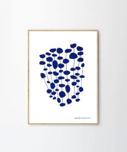 Druk artystyczny Blue Pearl Forest / Leise Dich Abrahamsen