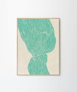Druk artystyczny The Line – Green / Rebecca Hein