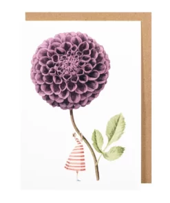 Kartka dalia purpurowa / Laura Stoddart