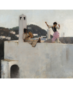 Grafika w stylu vintage Dancing on a Rooftop