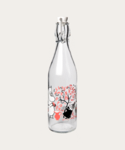 Szklana butelka z korkiem Moomin 500ml Muurla • Berries