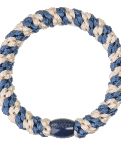 Gumka do włosów Kknekki Indigo ivory stripe