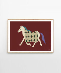 Druk artystyczny Horse Bordo / Lucrecia Rey Caro